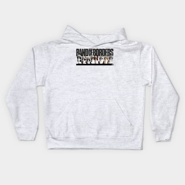 Band of Borders - Snow Black Kids Hoodie by DoggyGraphics